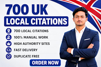 create 700 UK local citations for local SEO ranking