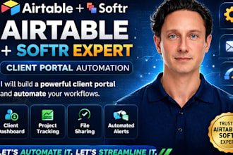 setup airtable softr website client portal database design and automation
