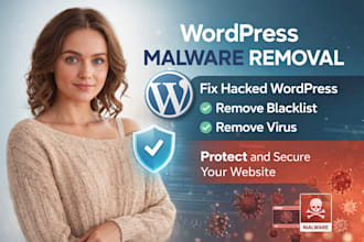 wordpress malware removal, fix hacked wordpress, remove blacklist, remove virus