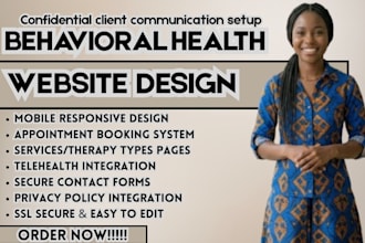 behavioral health website counseling psychology booking site healthcare website