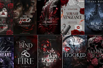 design premium dark gothic book cover, dark romance book cover, ebook cover