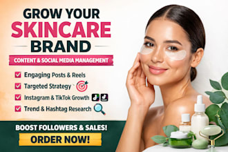 manage and grow your skincare brand with content and strategy