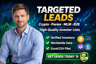 provide targeted crypto leads crypto email list and forex leads investor leads