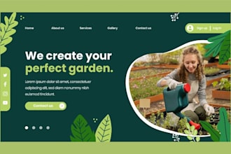 design landscaping website lawn maintenance website gardening planting website