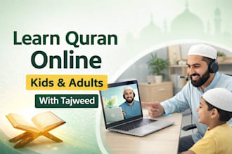 teach quran with tajweed online for kids and adults