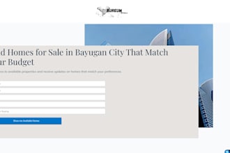 design a real estate landing page with CRM and email automation