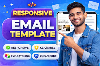 create responsive html email template figma, psd, ai, xd, to html template