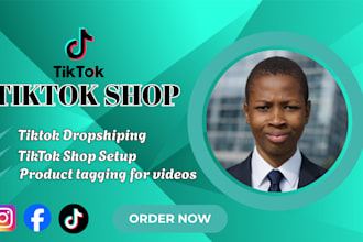 set tiktok shop instargram shop facebook shop and shopify marketing