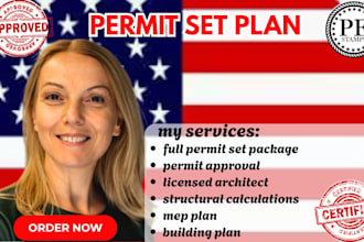 provide structural calculation mep and licensed pe stamp for ca ga mi az permit