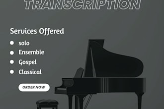professionally transcribe your song into sheet music