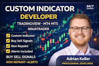 develop custom tradingview indicator, mt4 mt5 indicator, ninjatrader indicator