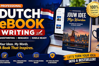 ghostwrite a professional dutch ebook or kindle book in any niche