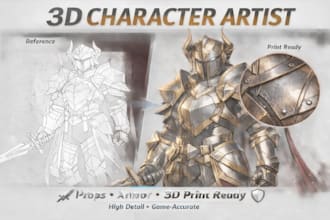 create high quality 3d character and cosplay models