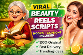 write viral instagram reels scripts for beauty, skincare and home remedies