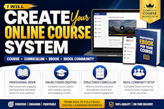 create online course curriculum, skool community creation ebook online course