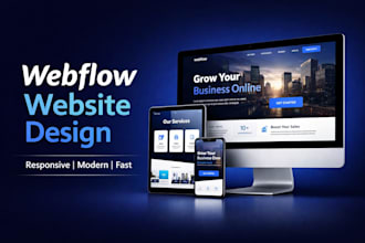 design a modern webflow website or redesign your webflow site