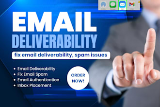 fix email deliverability, spam issues, spf dkim dmarc, and inbox placement