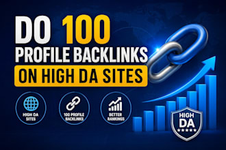do 100 profile backlinks on high da sites