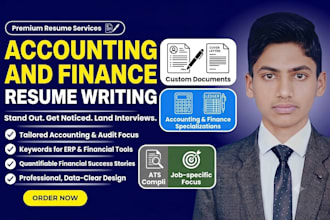 write finance banking accounting resume and cover letter within 24 hours