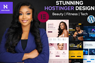 design a high converting hostinger ecommerce website for beauty fitness and tech