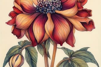 vintage botanical illustration hand drawn antique plant art for print brandi