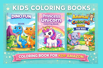 design a fun animal coloring book for kids