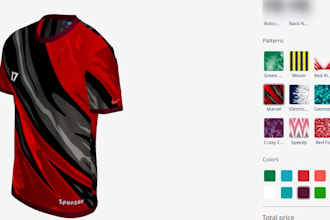 design and integrate a 3d jersey configurator on shopify via zakeke