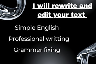 proofread rewrite and simplify english text