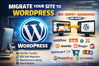 migrate shopify shopware wix to wordpress, clone woocommerce store migration
