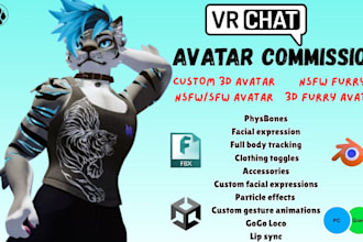 do furry avatar vrchat avatar commission furry nsfw vr character anime 3d model