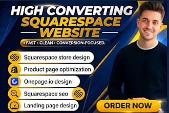 design redesign onepage io squarespace shopify ecommerce website online store
