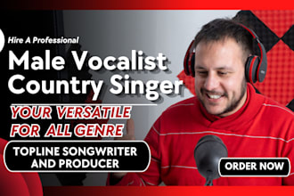 be topline versatile male, pop, gospel edm vocalist country singer, songwriter