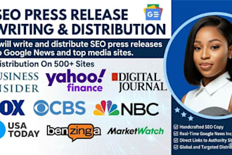 write and distribute SEO press release to google news and top media sites