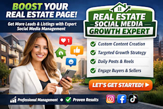manage and grow your real estate social media with content