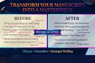 professionally line edit your book manuscript for clarity flow grammar and style