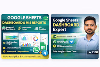 create google sheets dashboard, automation and mis reports