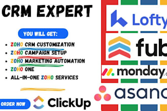 be your real estate virtual assistant , monday crm, lofty, followup boss expert