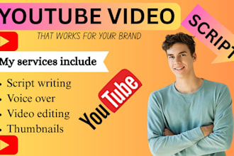 be your youtube script or video script writer