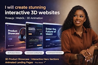 create an interactive 3d hero section for your website using threejs