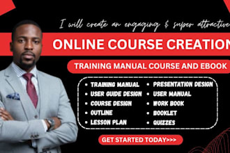 create online course content, course creation, training manual and formatting