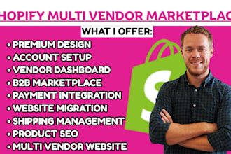 develop shopify multi vendor ecommerce marketplace