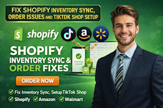 fix shopify inventory sync order issues and tiktok shop setup