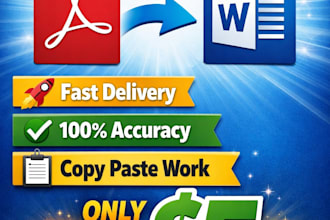 convert PDF to word  do copy paste typing work
