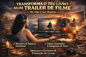 cria um trailer cinematográfico para o teu livro