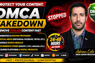remove stolen content with dmca takedown and copyright protection service