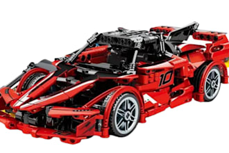 do 3d lego car set, lego technic with xml part list and pdf manual instruction