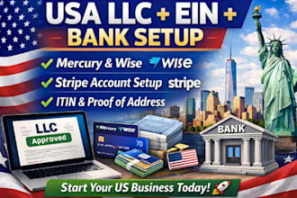 usa bank creation usa llc formation mercury bank wise bank usa proof of address