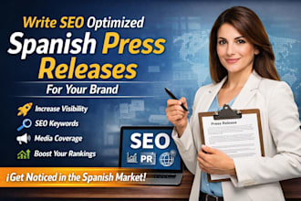 write SEO optimized spanish press releases for your brand