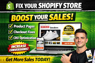 optimize shopify ecommerce store, cro, sales funnel, increase shopify sales