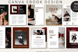 design canva ebook, workbook, lead magnet, book layout and ebook formatting